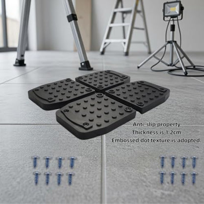 Drywall Stilt Sole Replacement Kit - 4Pcs Drywall Stilt Non-Slip Mats for Construction, Painting, Electrical Work Universal Anti-Slip Pads for All Stilts