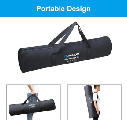 PULUZ 32"x32" Light Box Photography, Large Photo Light Box with 3 Stepless Dimming Light Panel, 234 LED Beads, Professional Photo Booth Shooting Tent Kit with 4 Color Backdrops for Product Photography - size: 32*32 Inch
