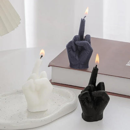 Candle Molds - Silicone Mold for Candles Making, DIY 3D Moulds for Soy Wax, Beeswax, Scented Candle, Valentine's Day Gifts (Finger) - color: Finger