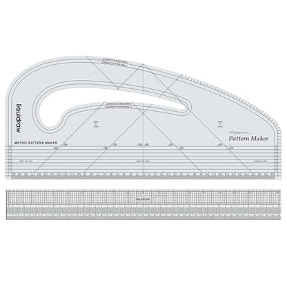 Liquidraw Pattern Maker and Grading Ruler Set, Clear Acrylic Sewing Tools - style: Pattern Maker & Grading Ruler Set