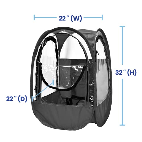 WeatherPod® StadiumPod™ 1-Person Wearable Upper Body Pop-Up Pod - color: Black