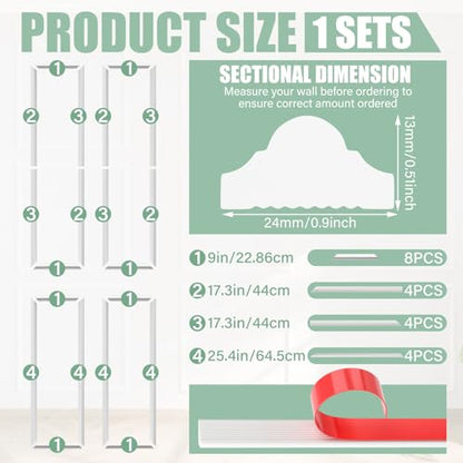 Colingmill 1 Set Peel and Stick Door Moulding Trim Kit, Narrow - size: Narrow