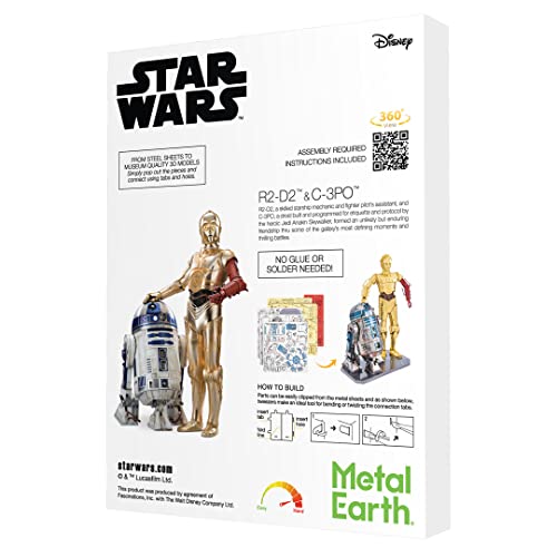 Fascinations Metal Earth Star Wars R2-D2 and C-3PO 3D Metal Model Kit Box Set, 14 Jahre to 99 Jahre