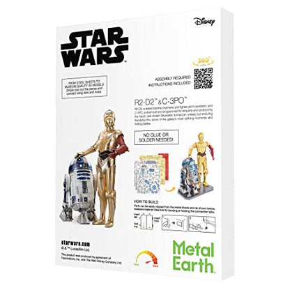 Fascinations Metal Earth Star Wars R2-D2 and C-3PO 3D Metal Model Kit Box Set, 14 Jahre to 99 Jahre