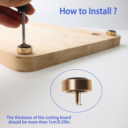 Pallet Metal Feet with Screws, 13/16" W x 3/8" H Butcher Block Non Slip Pads for Wood, Bamboo Cutting Board(Set of 16),Silver and Gold - color: 8p Silver and 8p Gold, size: 0.77 x 0.37 Inch