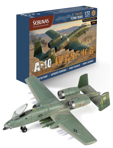 SEBUNAS 1:72 Scale A-10 Thunderbolt II Warthog Plastic Assembly Model Kit - color: 10.A-10 Green
