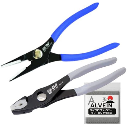 Igarashi IPS Soft-Jaw Pliers Set (PH-165 & SH-165S) Non-Marring Slip Joint Pliers for Delicate Work Made in Japan (Tsubame-Sanjo) with Microfiber Cloth