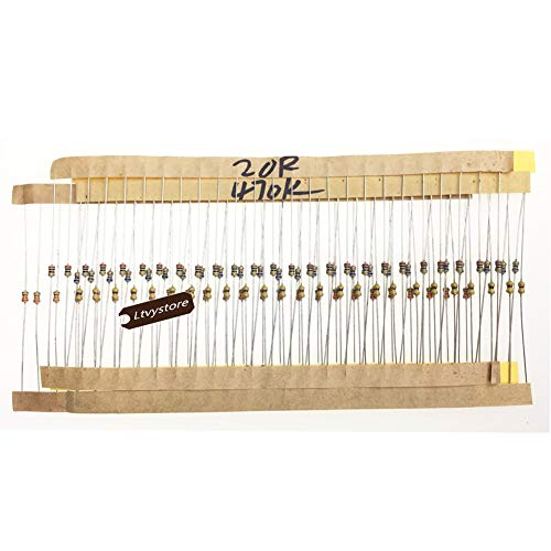 2425pcs 97 Values 1 ohm - 1M ohm 1/8W Carbon Film Resistors Assortment Kit Assorted Set
