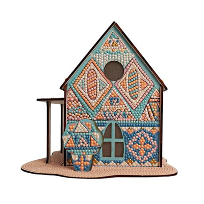 Party Ready 3D Diamond Painting Kit - Mandala Cabin Tapestry DIY Craft Set, Premium Full Drill Diamond Art Kit for Home Decor - style: Mandala Cabin