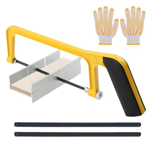 6 Inch Mini Hacksaw and Mitre Block Set - color: Yellow