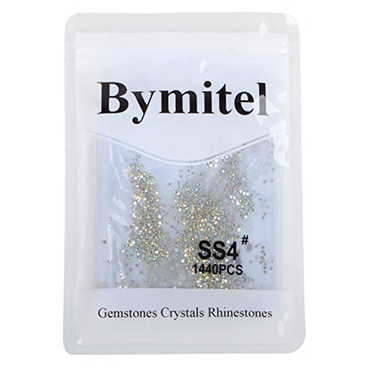 2880PCS Art Nail Rhinestones Non Hotfix Glue Fix Round Crystals Glass Flatback for DIY Jewelry Making with one Picking Pen (ss4 2880PCS, Crystal AB) - color: Crystal AB, size: ss4 2880pcs