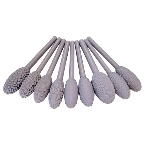 9-Piece Clay Texture Tool Kit - Rollers & Sculpting Tools for Pottery