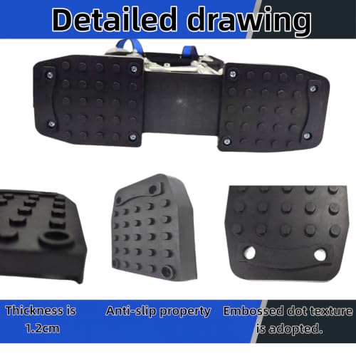 4-Piece Drywall Stilt Sole Non-Slip Replacement Kit,Heavy-Duty Stilt Anti-Slip Mat Anti-Slip Stilt Mats for Construction, Painting, Electrical Work, Plastering, Street Performances