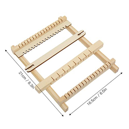 Handloom, Wooden DIY Hand Knitting Weaving Machine Large Frame Weaving Tapestries Scarves Heddle Bar for Kids Beginners