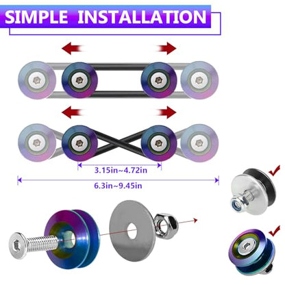 BFXM Universal Bumper Clips, Front Rear Bumper Quick Release Kit - color: Dazzling, size: 2set