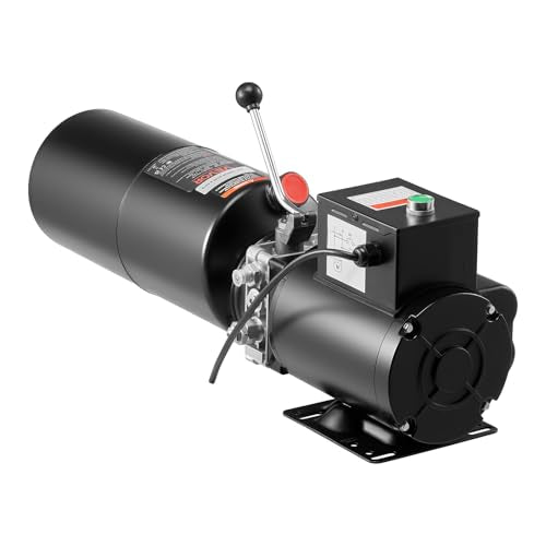 Vevor 110V 10 Quart Hydraulic Power Unit Automotive Hydraulic Pump Dump Trailer Vehicle Mounted Lifter Auto Shop Repair Car Lift Power Unit for Two and Four Post Lift Auto Hoist - size: 10 Quart, style: Single Acting