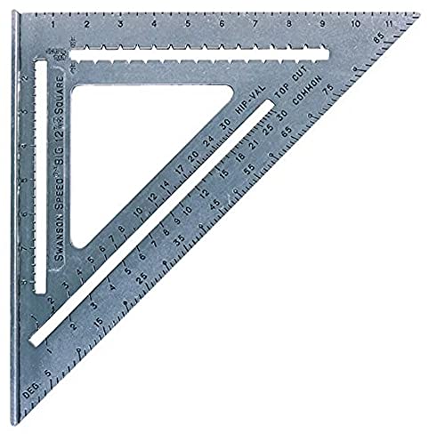 SWANSON Tool Co., Inc SW1201K Value Pack 7 inch Speed Square and Big 12 Speed Square (Without Layout bar) Ships with Blue Book, 7" & 12" (inches) Combo (Pack of 12) - size: 7" & 12" (inches) Combo (Pack of 12)