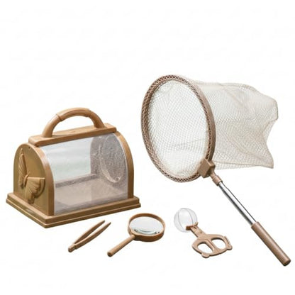 Leking Bug Catcher Kit for Kids 5 Pcs, Kids Outdoor Explorer Kit with Butterfly Net, Insect Observation Cage, Tweezers and Magnifying Glass, STEM Learning Bug Catching Set for Toddler Age 3-12