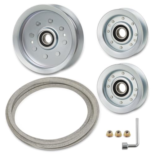 Deck Belt Pulley Kit Fits John Deere 48" Deck D140 D150 L120 L130 LA130 - size: JD Set