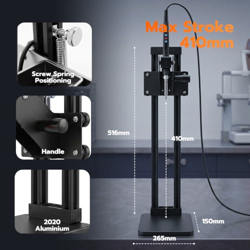 Vertical Heat Set Insert Tool Press for Large Plastic & 3D Print Components - color: Zw12xl+