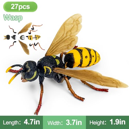 7 Pcs Lifelike 3D Insect Puzzle Toys,1:1 Scale Replica Bug Building Blocks,Slot-Together Assembly Educational Figures,Ideal Gift for Boys Girls Ages 5 6 7 8+,Perfect for Classroom and Party - style: 3D Insect Puzzle