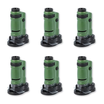 Carson MicroBrite 20x-40x LED Lighted Pocket Microscope for Learning, Education and Exploring - Set of 6 (MM-24MU) - size: Pack of 6