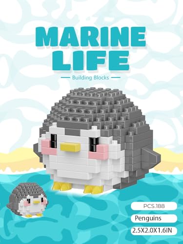 Penguins Cute Sea Animals Creature Building Toy Marine Life - style: Penguins