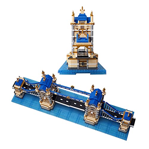 Building Blocks Set, London Tower Bridge Model Micro Mini Blocks, 3800 PCS Architecture Model Kits - color: London Tower Bridge