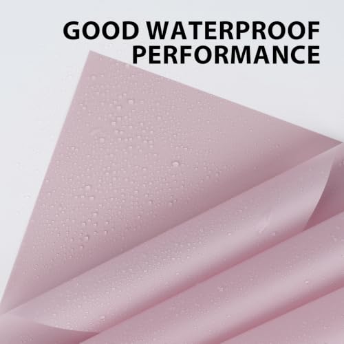 FUHITIM 20 Sheets Flower Wrapping Paper (Misty Light Pink) - color: Misty Light Pink