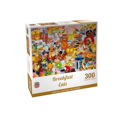 Masterpieces 300 Piece Jigsaw Puzzle for Adults and Families - Breakfast Eats - 19.25"x26.63" - size: 300 Piece