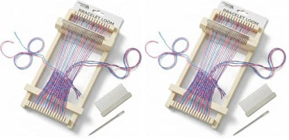 LEISURE ARTS Loom Bracelet Weaving, Bracelet Maker, Weaving Loom, Bead Loom, Bracelet Making Kit String, Weaving Kit, Beading Loom, Friendship Bracelet Making Kit, Weaving Loom for Adults (Pack of 2) - size: 9.89 x 5.01 x 0.45 inches (Pack of 2)