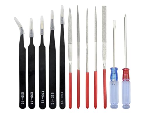 Professional 33 PCS Model Tools Kit Modeler Basic Tools Craft Set Hobby Building Tools Kit for Gundam Car Model Building Repairing and Fixing (J)