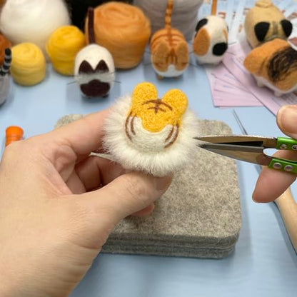 Truslin Needle Felting Kit, 12 Pcs Doll Making Needle Felting Starter Kit - color: 12 Pcs