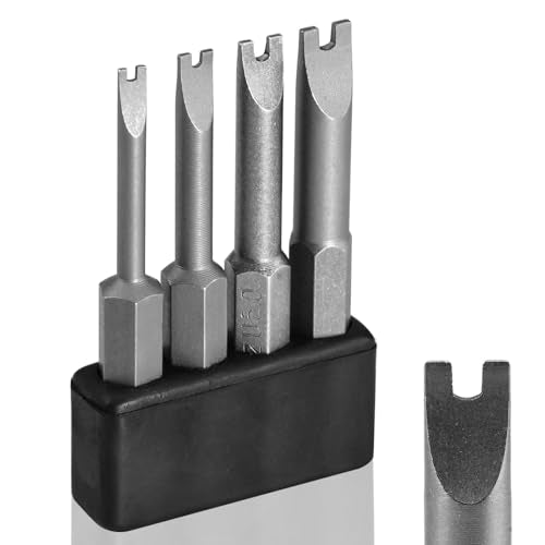 4 PCS Spanner Bit Set 2'' Security Screwdriver Bit Sizes:SP3 SP4 SP5 SP6 for Impact Power Tools - color: Spanner Bits
