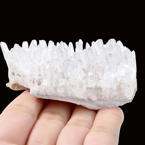 ZHIYUXI Quartz Crystals 2.8-3.5 oz Geodes Clear Quartz Crystal Cluster - color: X # Clear Quartz (2.8-3.5 Oz)