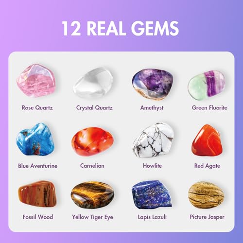 Piano Potato Gemstone Dig Kit, 12 Real Gems & Crystals, STEM Toy - color: Diamond Gems Dig