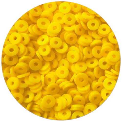 Yellow Clay Beads for Bracelets Jewelry Making - color: Yellow Clay Beads