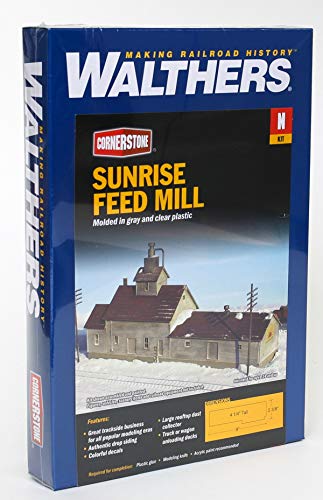 Walthers Cornerstone Sunrise Feed Mill 933-3239 N Scale Model Railroad - Structure Kit