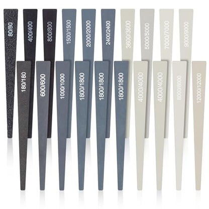 Honoson 20 Pcs Sanding Sticks Model, Low and High Grits, Groovy Style - style: Groovy Style