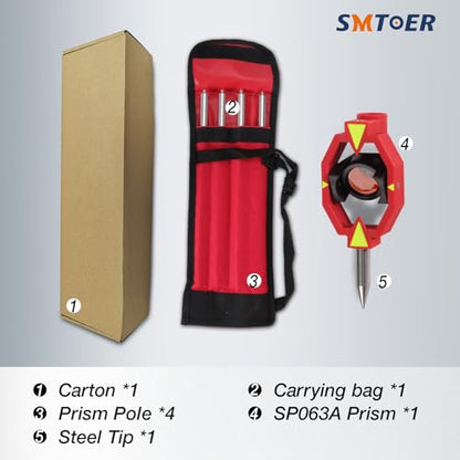Mini Prism Reflector with 4 Rods, 0 mm Offset Constant - size: 0 mm