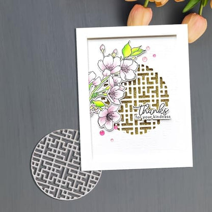Lapoo Geometric Cutting Die for Scrapbooking - Durable, Cut Stencils for DIY Scrapbook Photo Album Decorative Paper Card, Card Making Supplies (Circle 3.9 x 3.9 in) - style: Circle 3.9 x 3.9 in