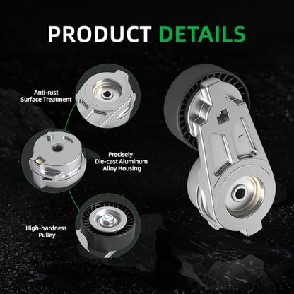 Serpentine Belt Tensioner idler Pulley Kit #38323 89377 38018 - size: for Magnum/Charger 2006-2010
