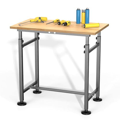 Ultrawall Workbench for Garage, 32"x18" Adjustable Height Work Table - size: 32 x 18 inch