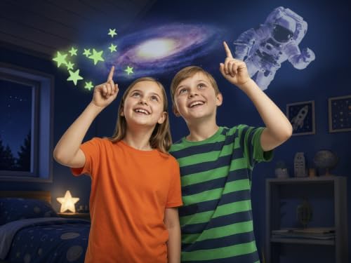 4M - STEAM Space Exploration - Build & Paint Solar System Planetarium Model, Assemble Space Toys Projector with Slides, Includes Glow Stars & Poster - Educational Science Planet Toys Kit, Kids Ages 5+ - style: Space Exploration