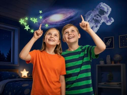 4M - STEAM Space Exploration - Build & Paint Solar System Planetarium Model, Assemble Space Toys Projector with Slides, Includes Glow Stars & Poster - Educational Science Planet Toys Kit, Kids Ages 5+ - style: Space Exploration