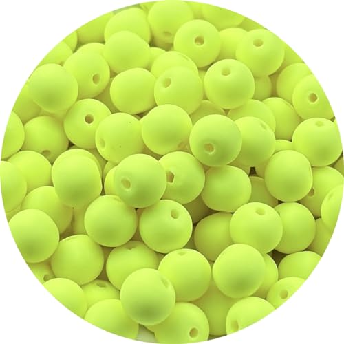200pcs 6mm Polymer Clay Beads Round Spacer Beads Heishi Vinyl Beads for Making Bracelet Necklace Earring Accessories DIY Handmade Craft(Lemon Yellow) - color: Lemon Yellow, size: 6mm
