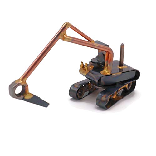 Excavator Collectible Handmade Metal Art Figurine, Desk Accessories, Trophy, Boss Gift, Home Office Décor, Construction Worker Gift - style: Excavator