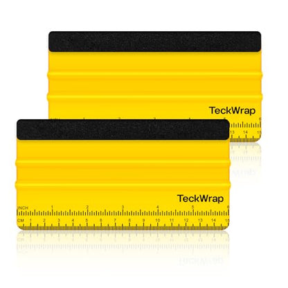 TECKWRAP Professional Felt Squeegee for Vinyl, Yellow, 2 PCS, 6"x2.9" - color: 2pcs Yellow