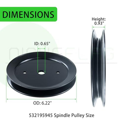 197473 Pulley for Husqvarna 42" 46" YTH22V46 YTH18542 YT3000 Deck - color: A33 1x532195945