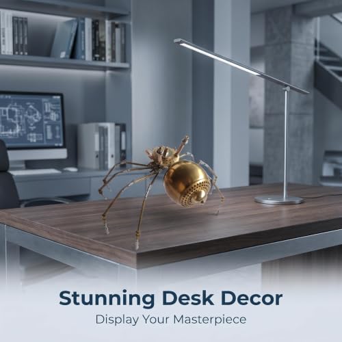 Steampunk Golden Spider 3D Metal Puzzle Model : 160+ Parts Mechanical DIY Assembly Kit Level 3/5 3 H Build Time Desk Decor Birthday Gift for Adult Collectors (Golden Spiders) - style: Golden Spiders